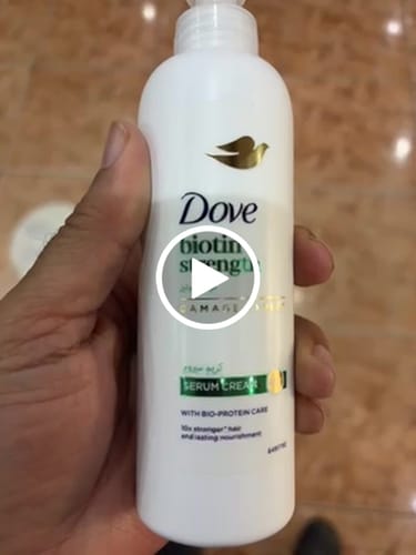 Customer video review of Dove Hair Cream Serum Biotin Strength