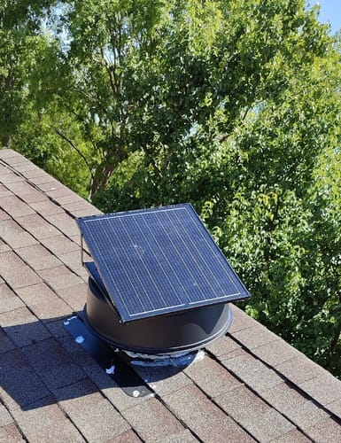 Customer photo review of 12" Dual-Power Solar Roof Fan-55W