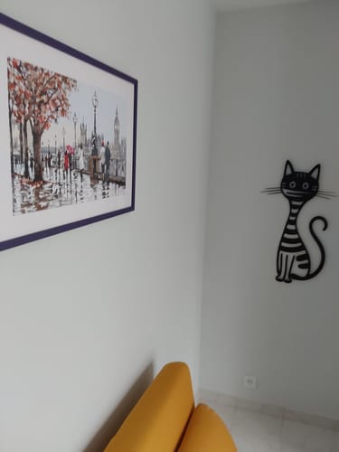 Customer photo review of Décoration Murale Métal - Chat rayé