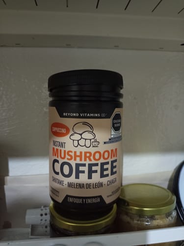 Customer photo review of Café Soluble con Hongos Melena de León, Shiitake y Chaga - 27 porciones - Sabor Cappuccino