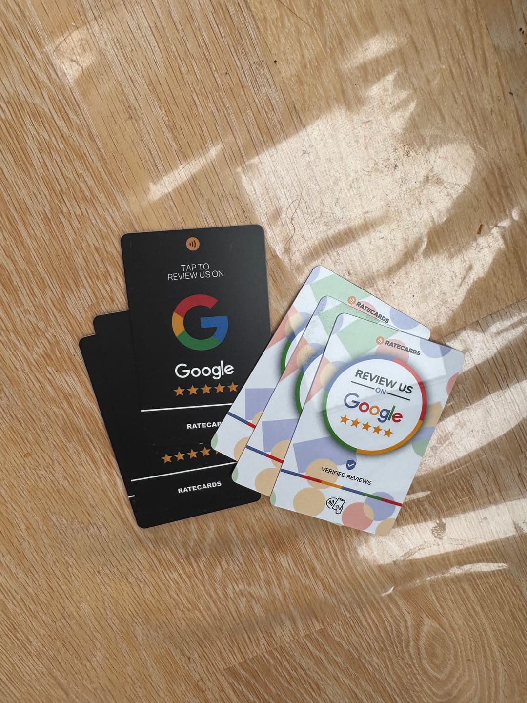 Customer photo review of Google Review Card - RATECARDS™