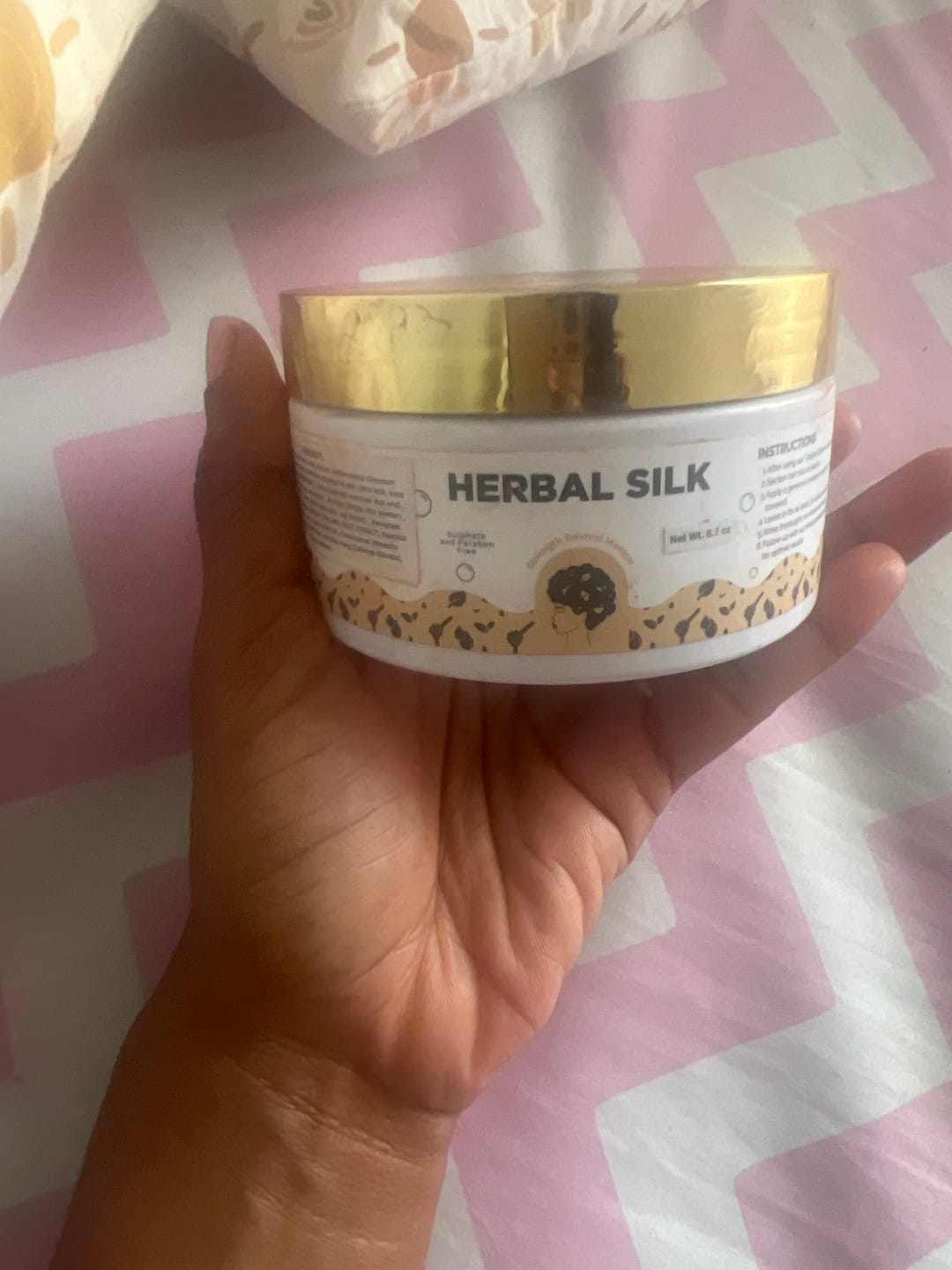 Customer photo review of Herbal Silk - Strength Revival Mask