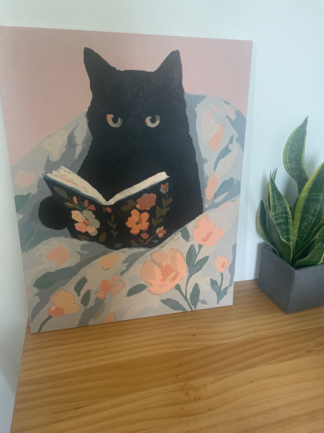 Customer photo review of Malen nach Zahlen - Lesende Katze