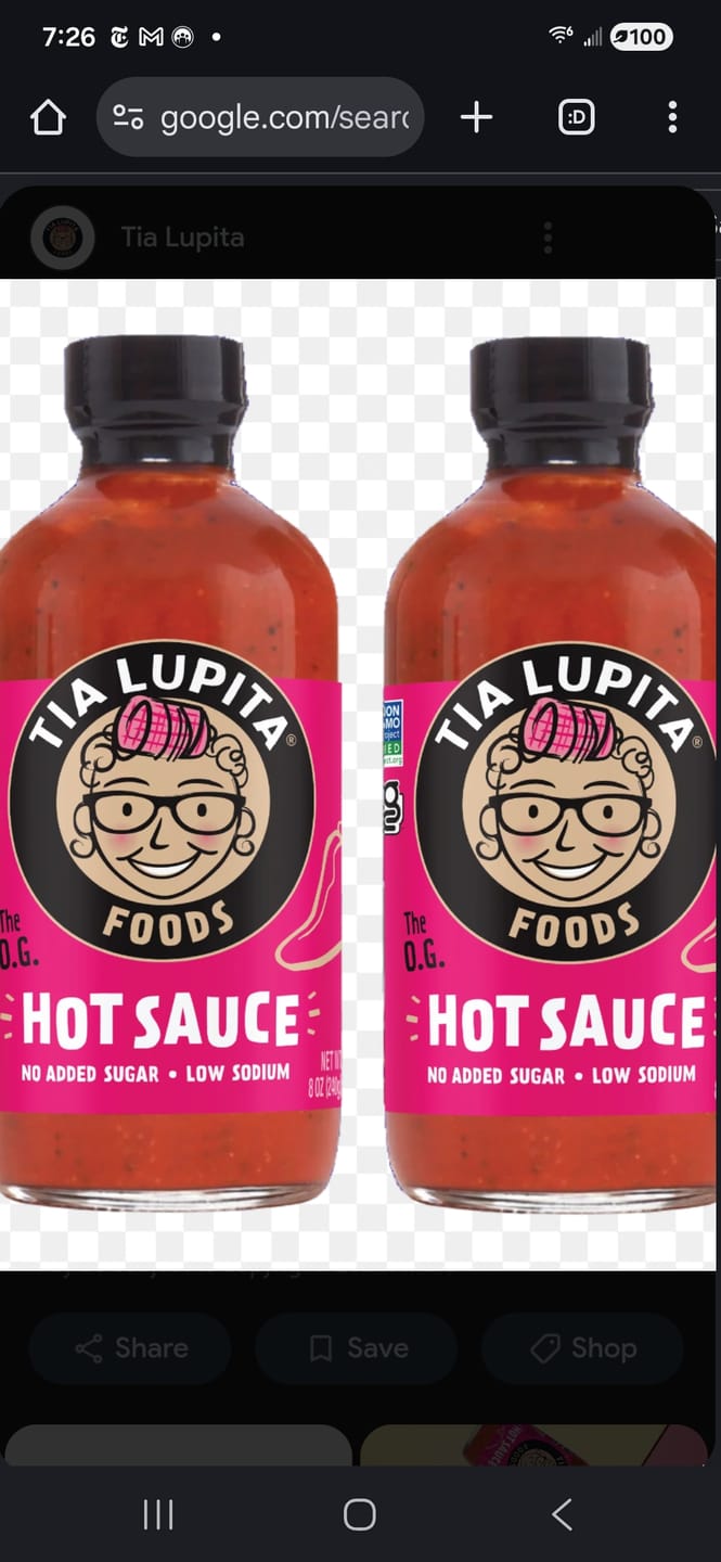 Customer photo review of Tia Lupita Hot Sauce