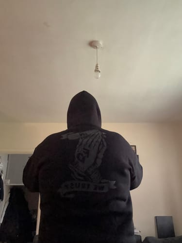 Customer photo review of In FnD We Trust Stealth Hoodie
