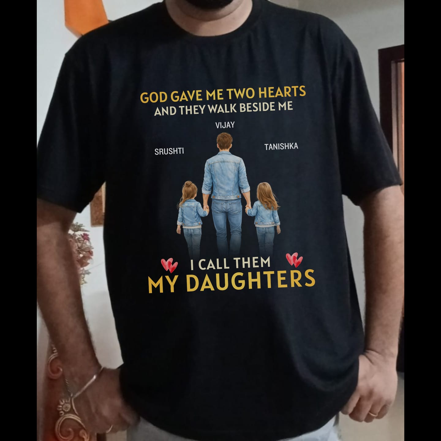 Customer photo review of CUSTOMIZED-LIFE IS BETTER WITH MY GIRLS (MOTHER & DAUGHTERS) CLASSIC T-SHIRT