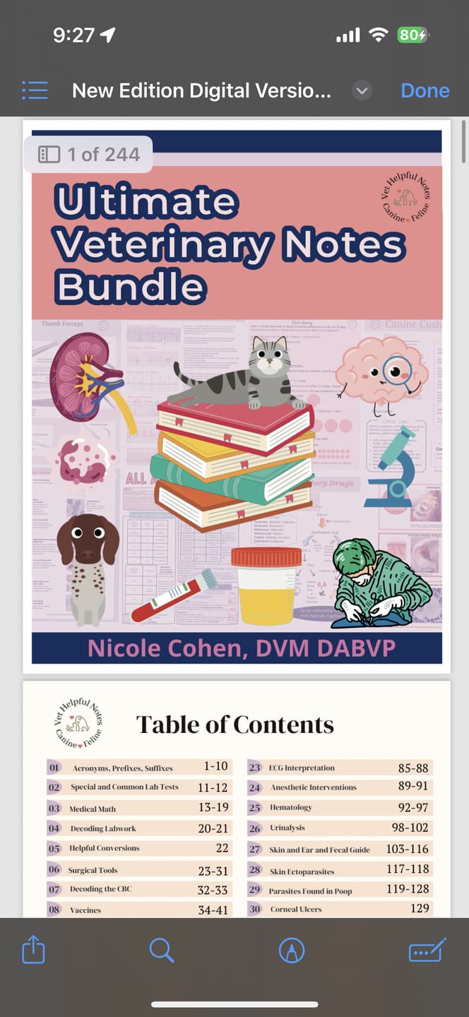 Customer photo review of Ultimate Veterinary Notes Bundle - 244 Pages - Instant Download  -21% OFF**Through 1/16***