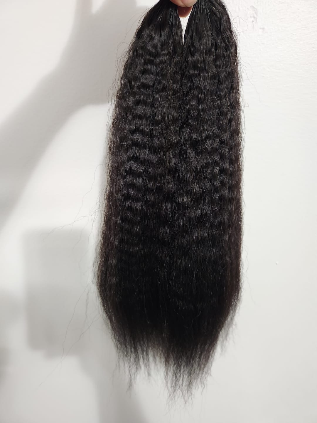 Customer photo review of Kinky Straight Human Crochet Hair