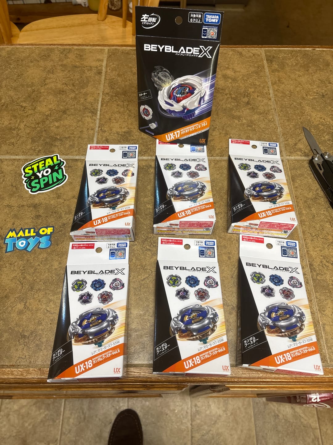 Customer photo review of [Pre-Order] Takara Tomy Beyblade X UX-17 and UX-18 Full-Set December Release Bundle