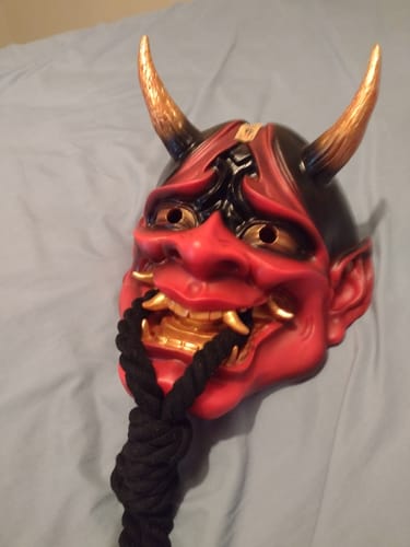 Customer photo review of Red Hannya Mask