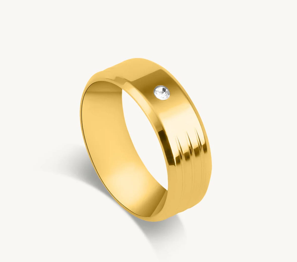 Customer photo review of Shiny Diamond Gold Ring