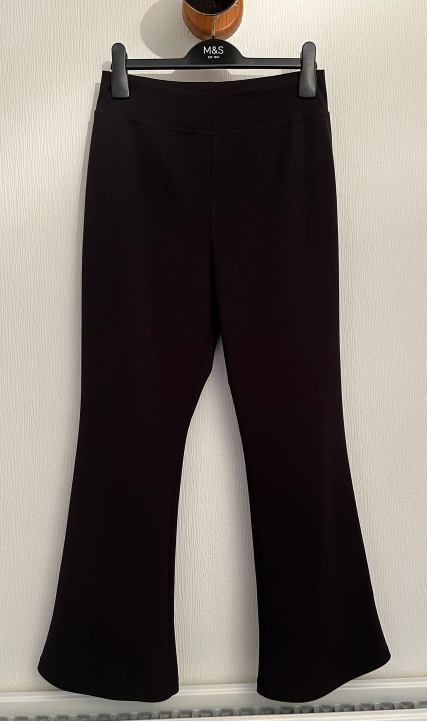 Customer photo review of Plain Black Scuba Crepe Stretch Fabric 4 Way Stretch