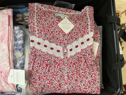 Customer photo review of The "Eileen" Holiday Camellia Cotton Lawn Ballet Nightgown