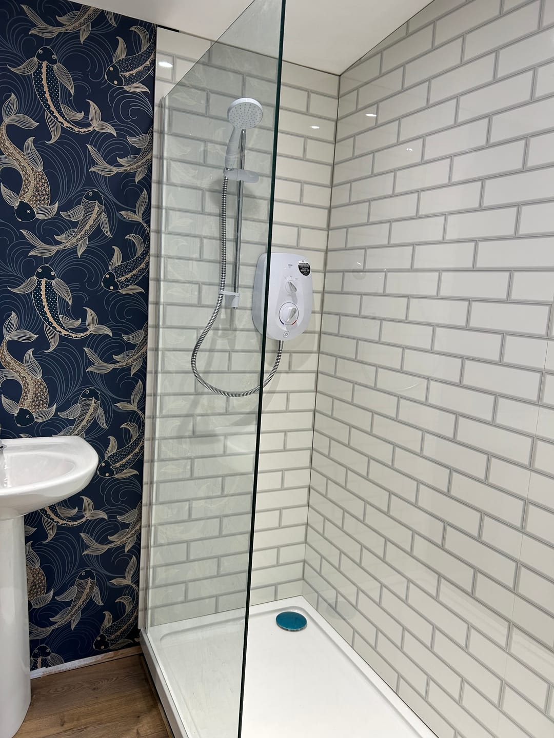 Customer photo review of 10mm London Tile Gloss Shower Panel 1M x 2.4M