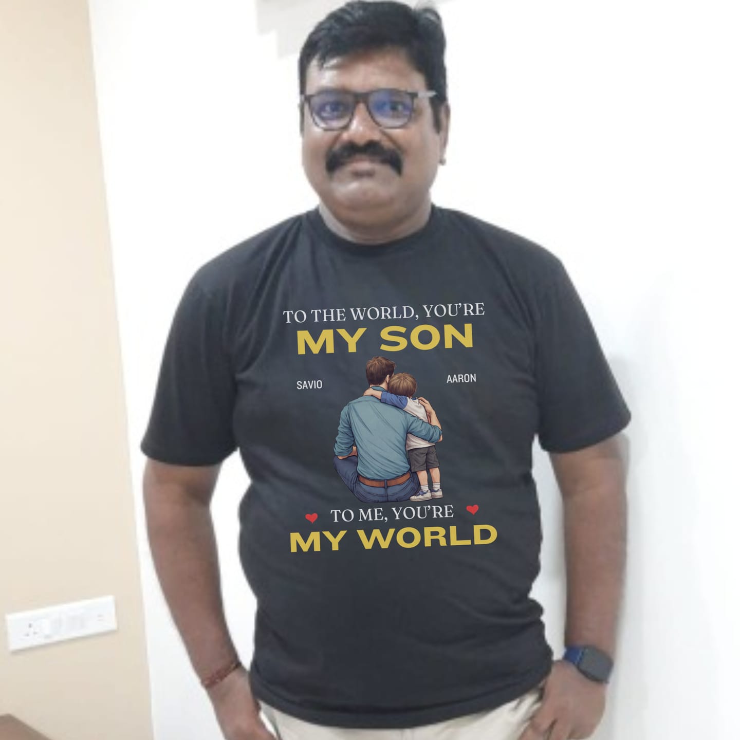 Customer photo review of CUSTOMIZED-LIFE IS BETTER WITH MY GIRLS (FATHER & DAUGHTERS) CLASSIC T-SHIRT