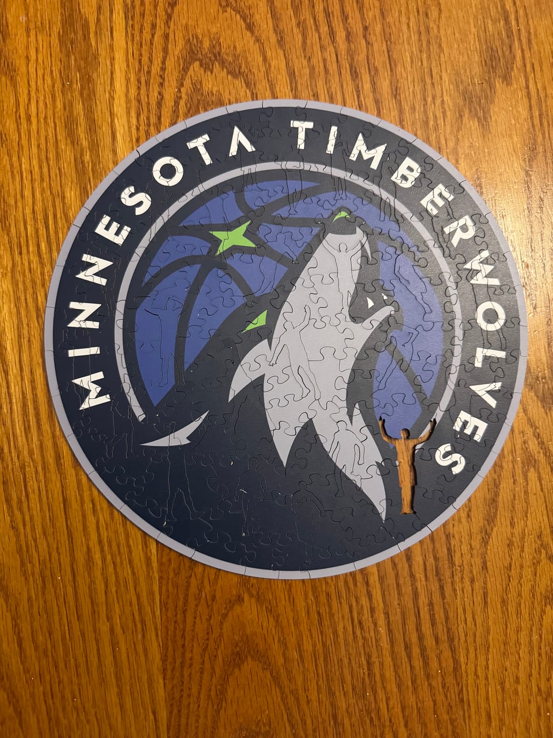 Customer photo review of Minnesota Timberwolves™ - Wooden Puzzle