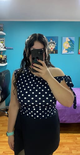 Customer photo review of TOP EMMA LUNARES AZUL
