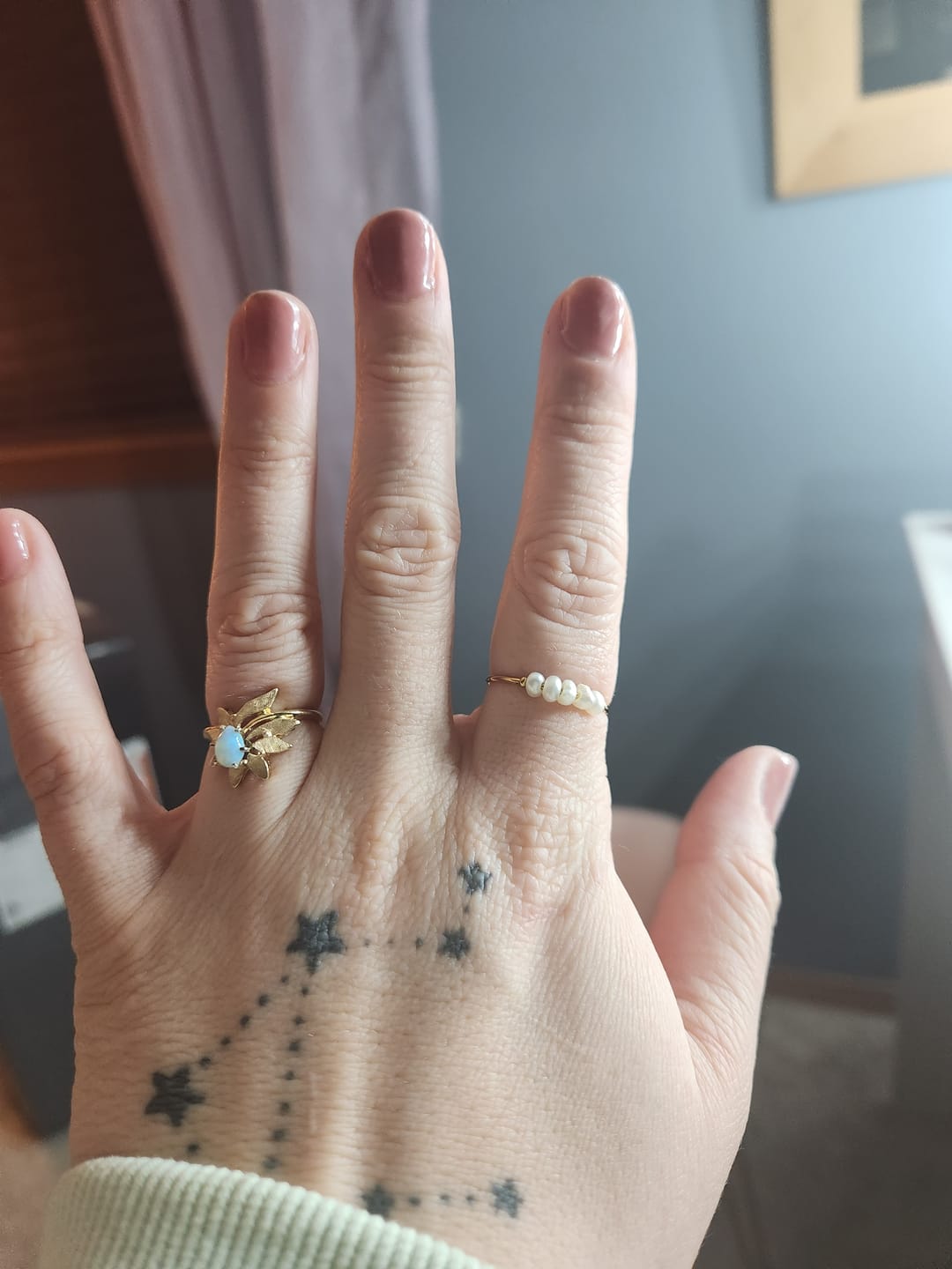 Customer photo review of Ariel Mini Pearl Ring (Bundle)