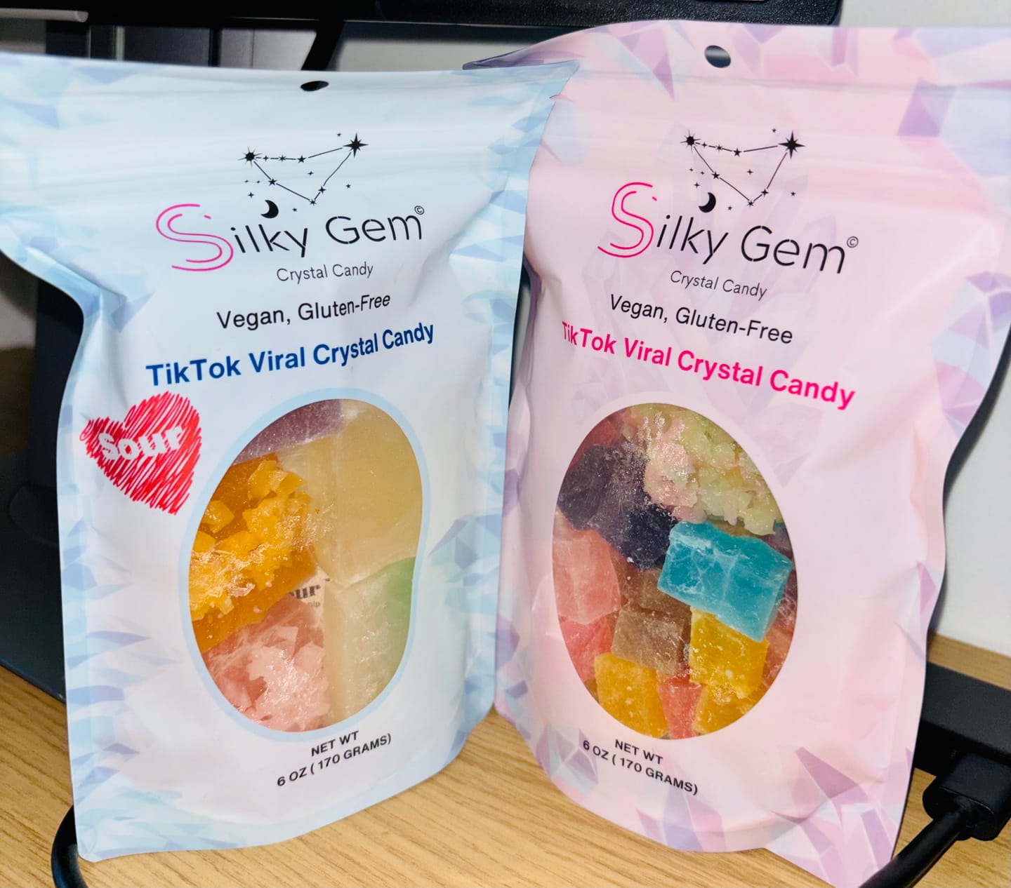 Customer photo review of Silky Gems Crystal Candy Duo – Assorted & Sour Snack Bites (Vegan & Halal)