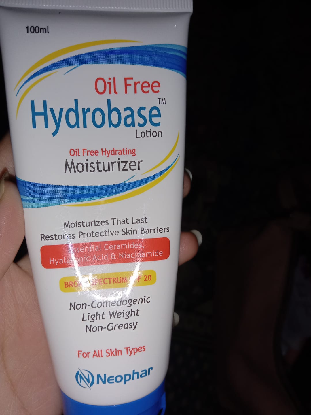 Customer photo review of Hydrobase Oil Free Lotion