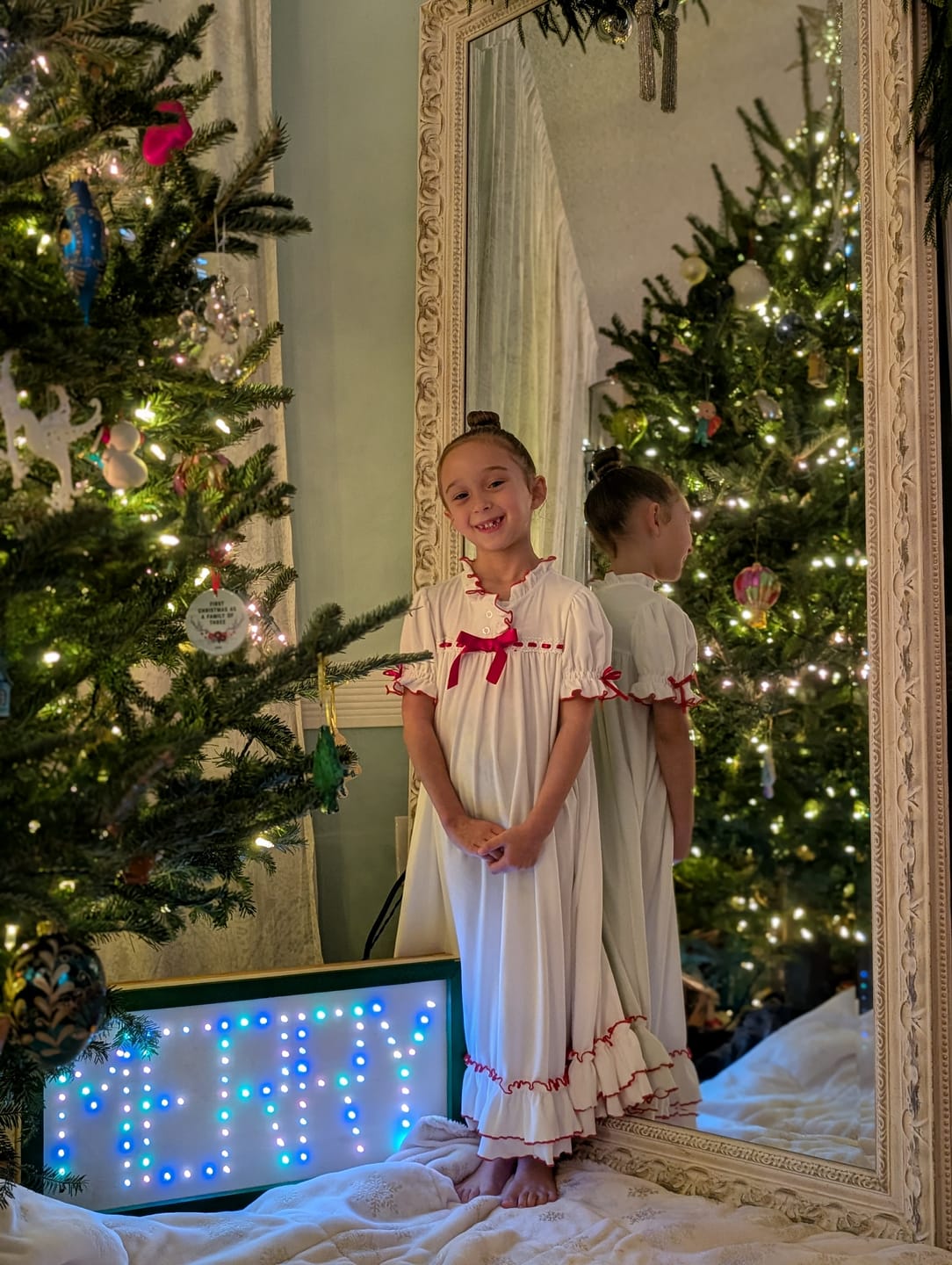 Customer photo review of The Original Clara Nutcracker Christmas Gown Short Sleeve in White