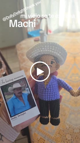Customer video review of Dolly® Personalized Crochet Doll with Photo Card