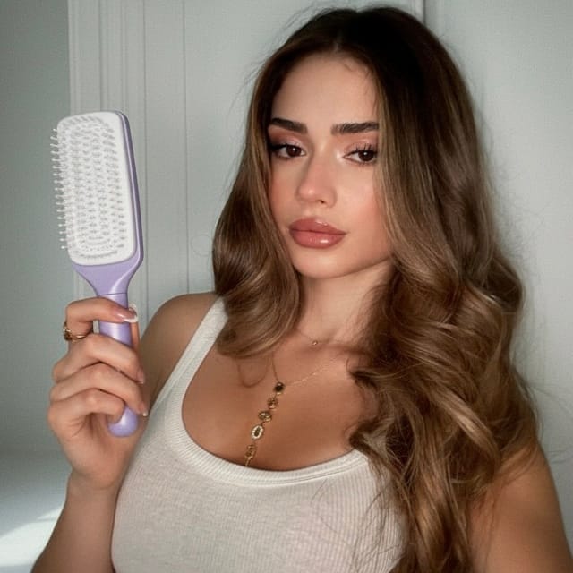 Customer photo review of Koko Self Cleaning Hair Brush