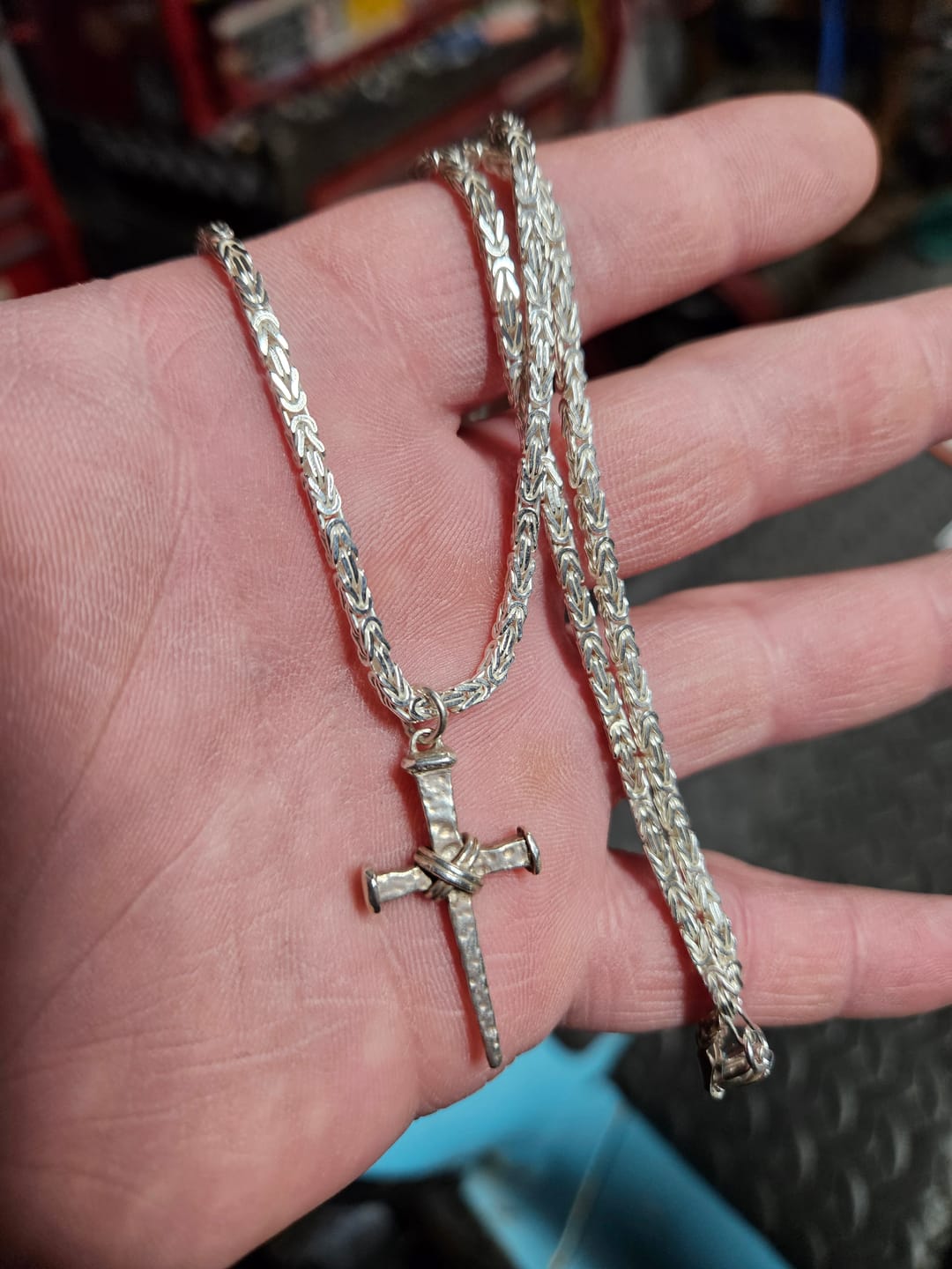 Customer photo review of 2.5MM BYZANTINE 925 CHAIN