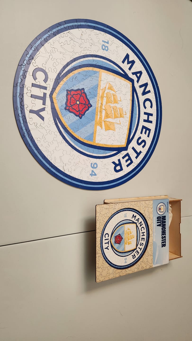 Customer photo review of Manchester City FC® Logo - Wooden Puzzle