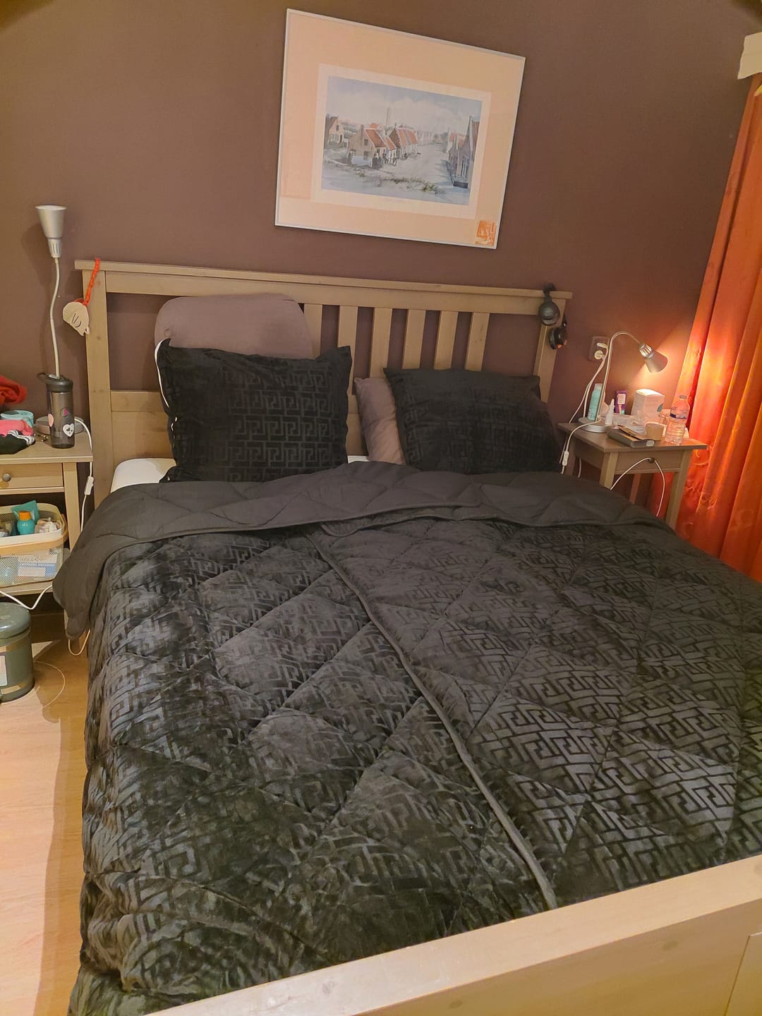 Customer photo review of Dekbed Zonder Overtrek Velvet™ Designer Black