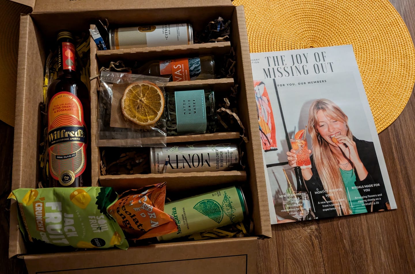Customer photo review of Monthly, Bi-Monthly or Quarterly JOMO Box 🍸