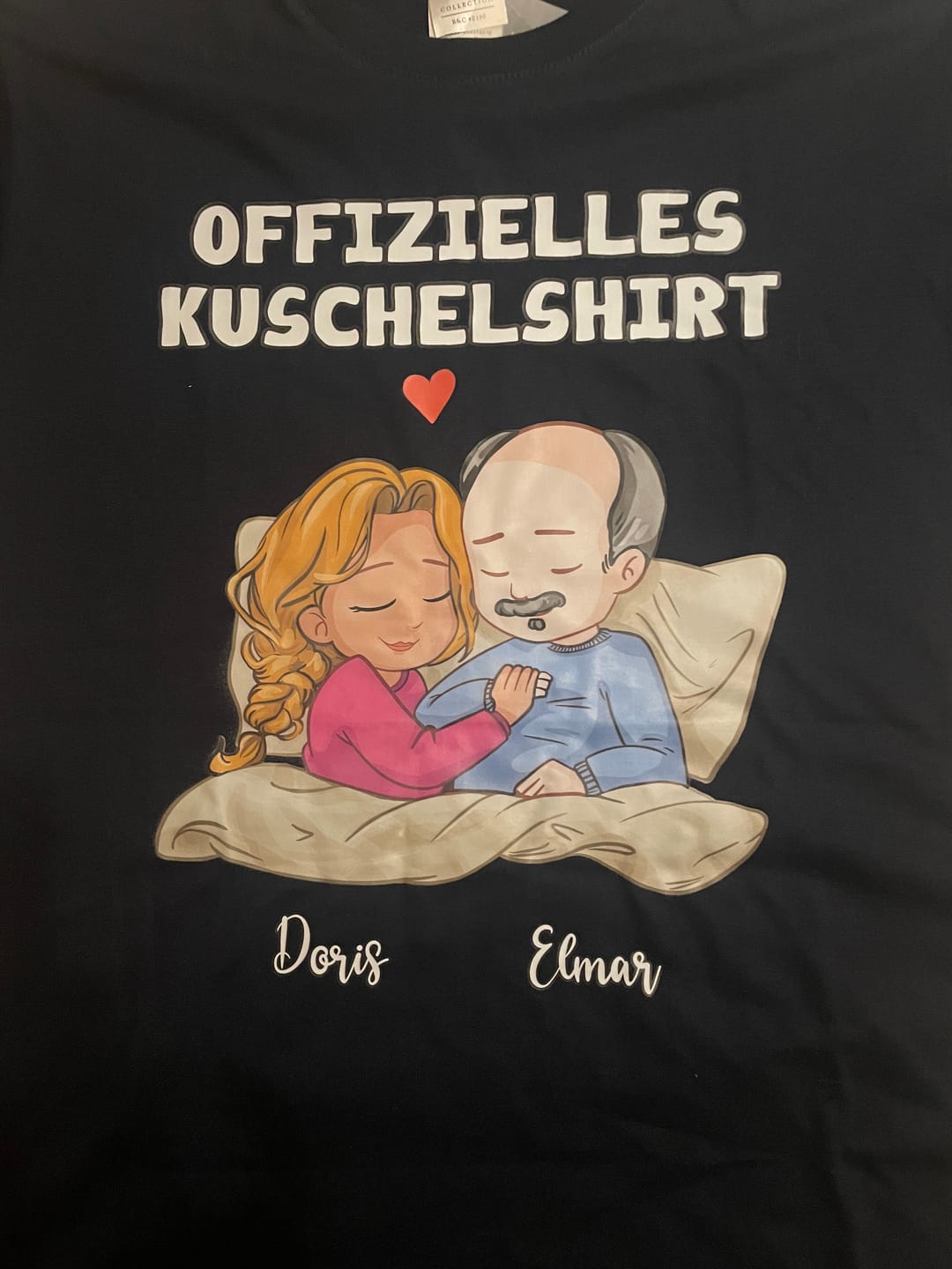 Customer photo review of Offizielles Schlafshirt - Personalisiertes T-Shirt für Paare