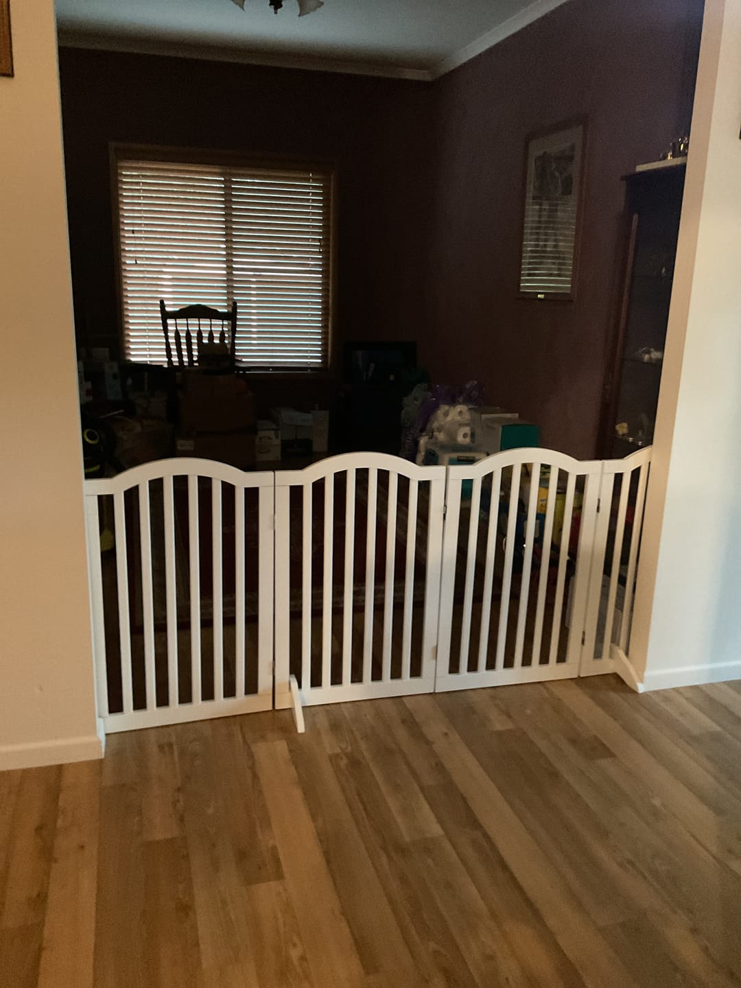 Customer photo review of Freestanding Wooden Pet Gate Door 3/4 Panels