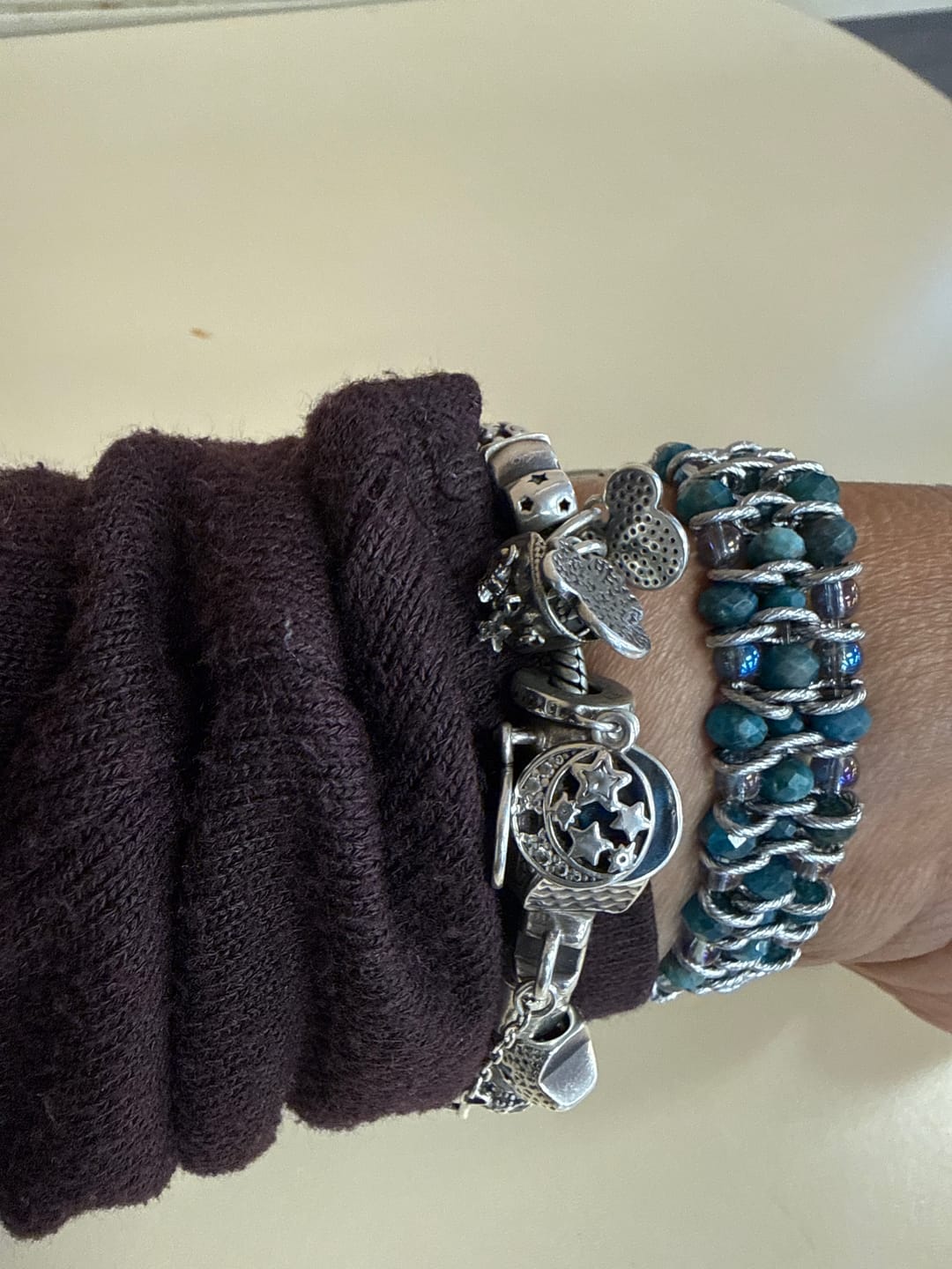 Customer photo review of Apatite Azure Braided Apple Watch Strap