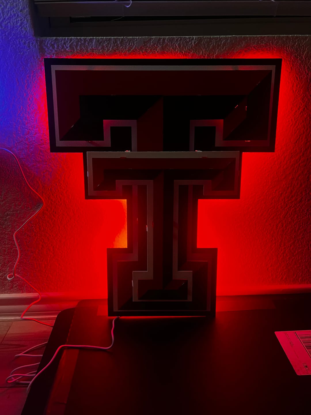 Customer photo review of Texas Tech Red Raiders "DOUBLE T" 3D Vintage Metal Wall Art