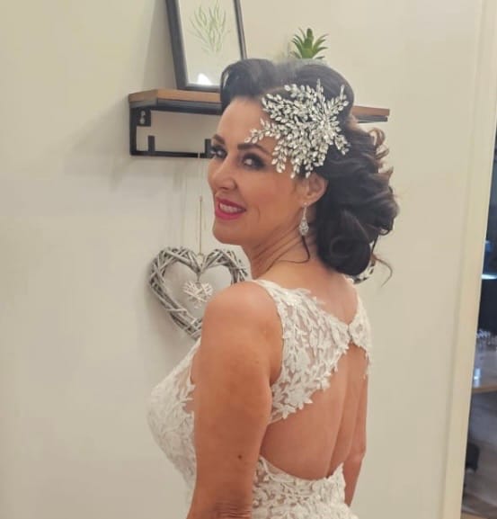 Customer photo review of Crystal Art Deco Pendant Necklace