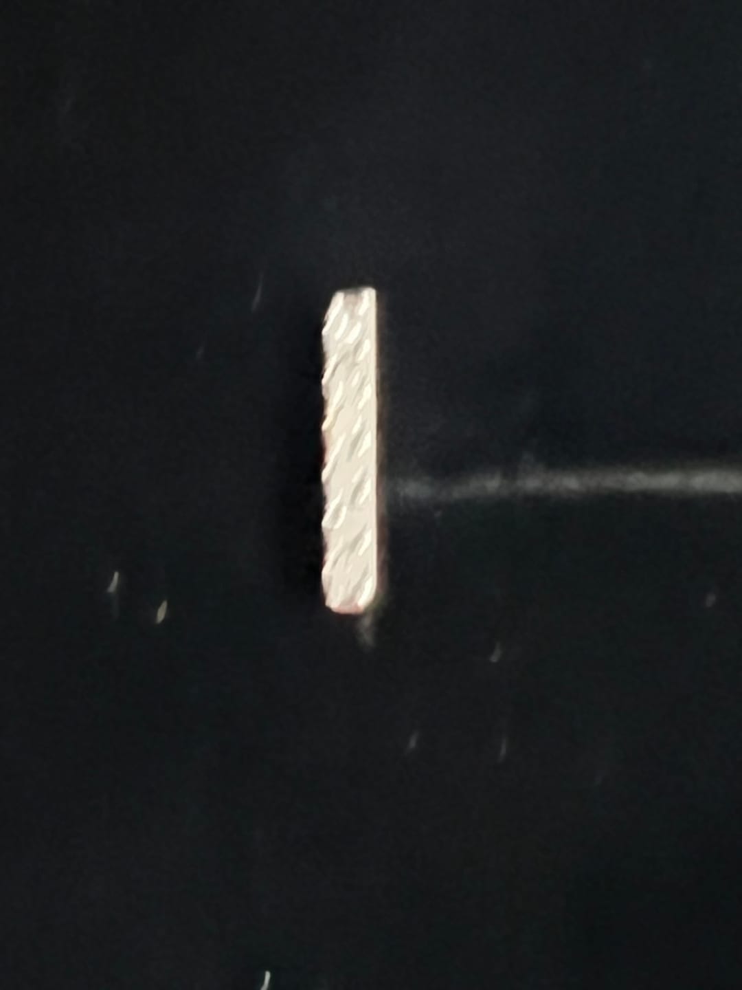 Customer photo review of Hayden 18k White Gold Plated Linear Stud Earrings with Swarovski Crystals