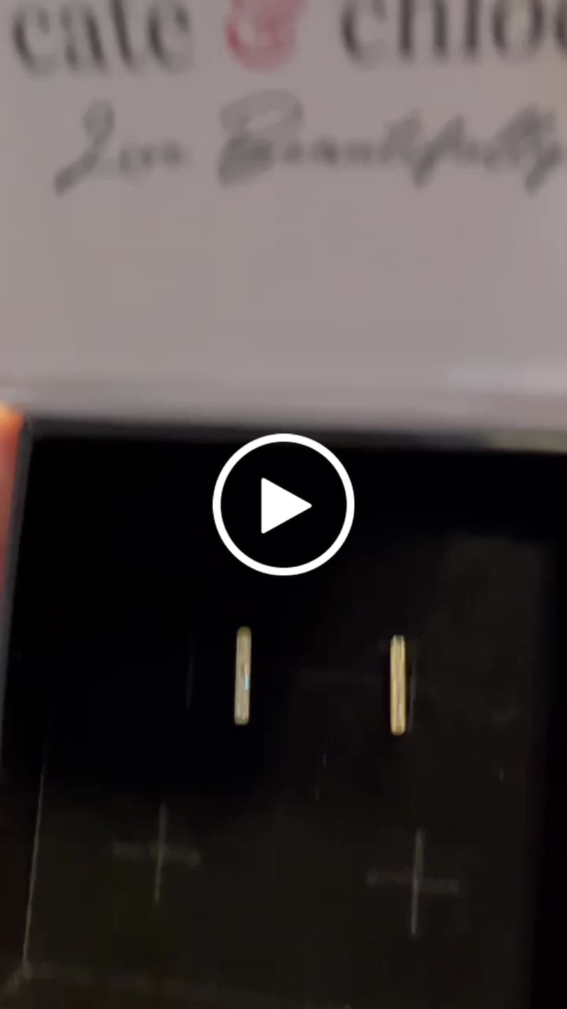 Customer video review of Hayden 18k White Gold Plated Linear Stud Earrings with Swarovski Crystals