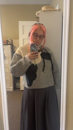 Customer photo review of Zhuangse Mudan 撞色牡丹 Contrasting Peony Petals New Chinese Style Teddy Wool Qipao Jacket