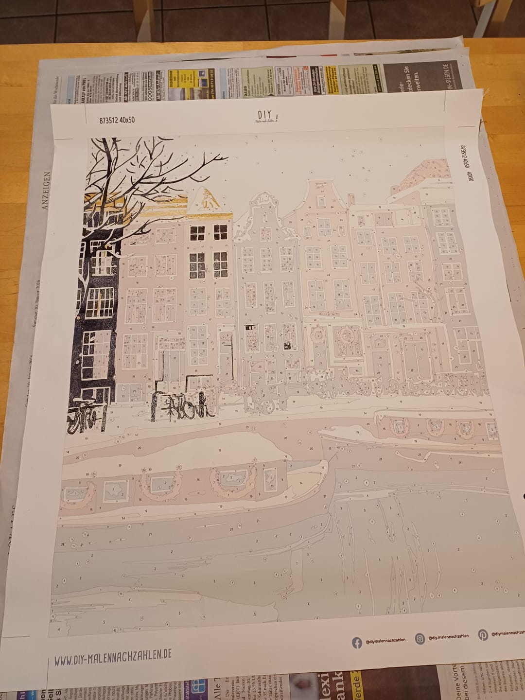 Customer photo review of Malen nach Zahlen -  Weihnachten in Amsterdam