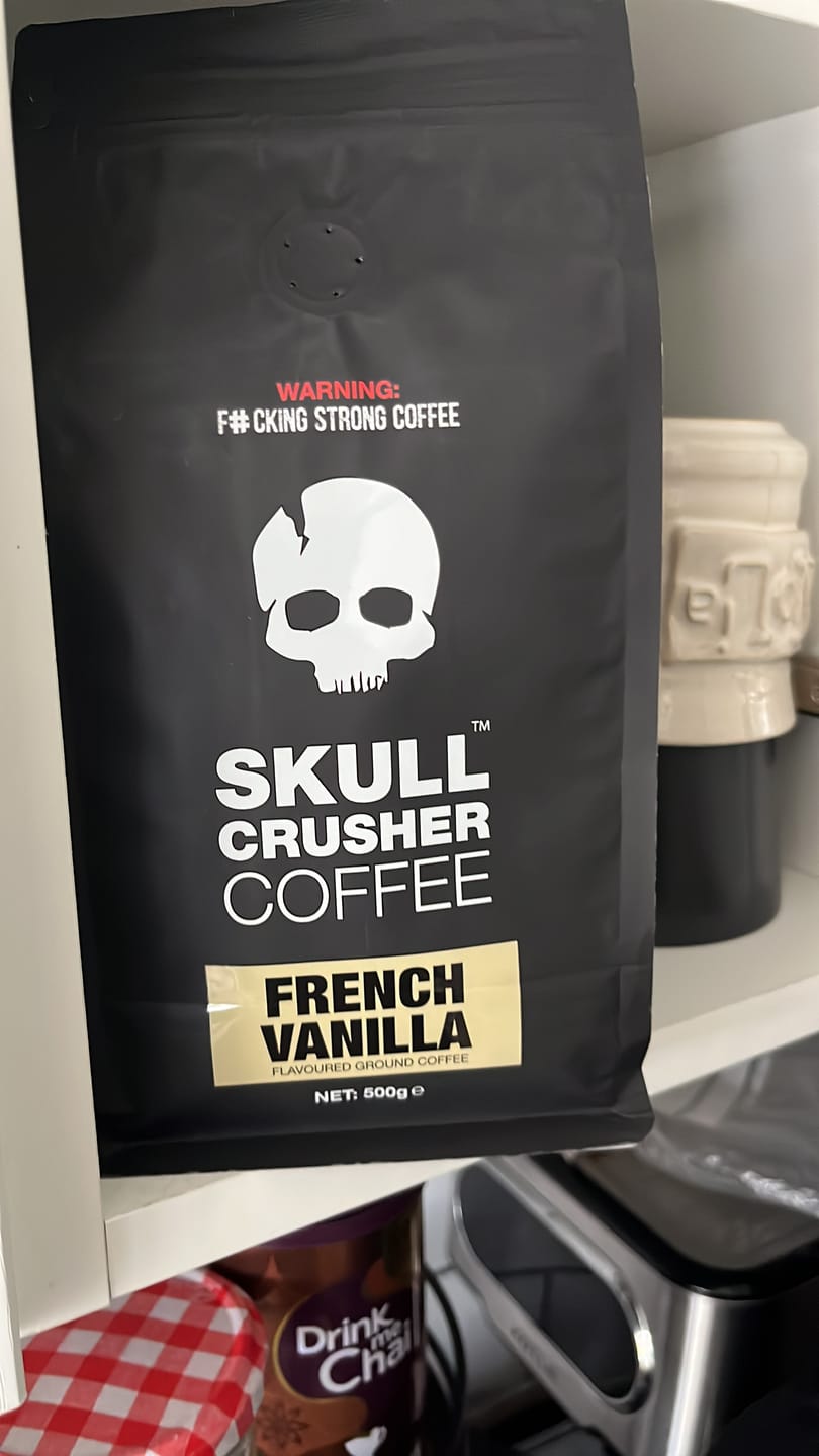 Customer photo review of Skull Crusher Coffee - French Vanilla
