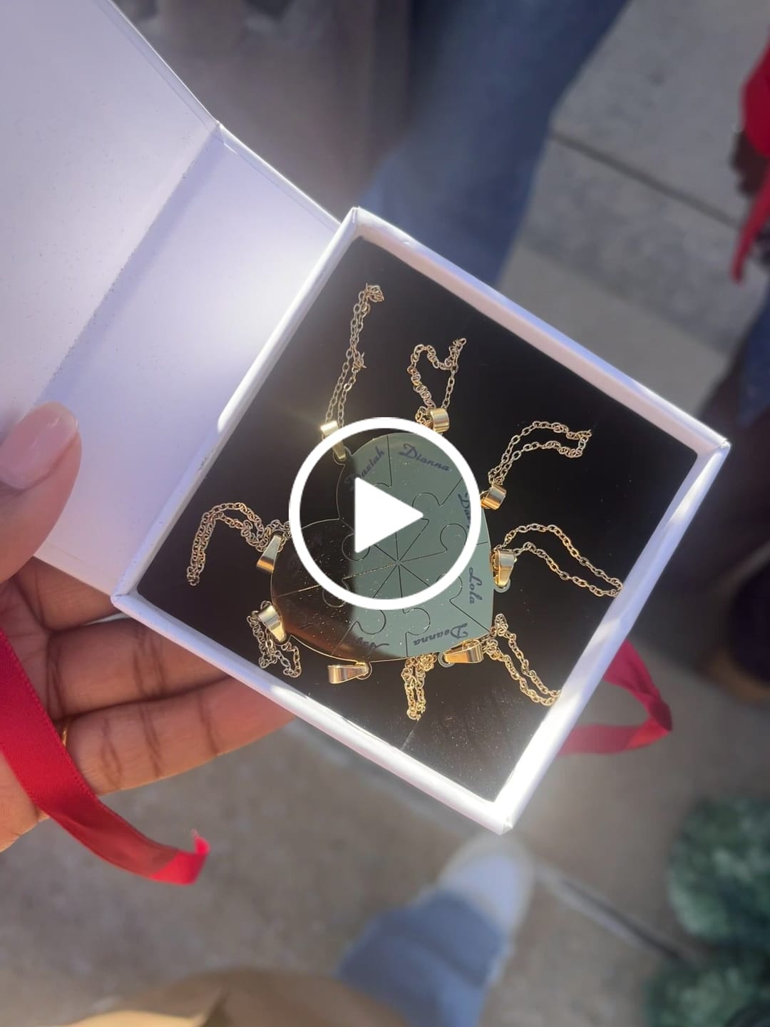 Customer video review of Custom Puzzle Heart Necklace