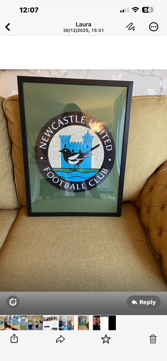 Customer photo review of Newcastle United FC® Retro Crest - Wooden Puzzle