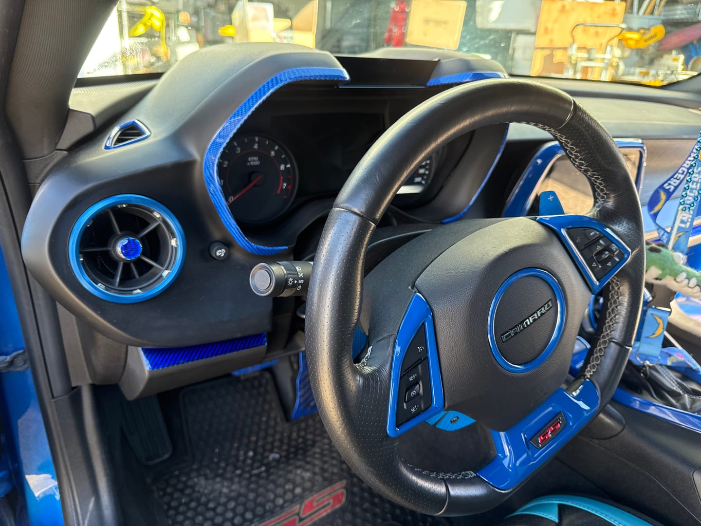 Customer photo review of 2016-2024 Carbon Fiber Gauge Cluster Bezel Chrome Delete Cover