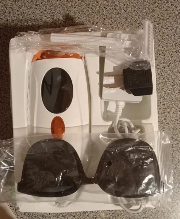 Customer photo review of IPL Hair Removal Device Painless Permanent Hair Reduction