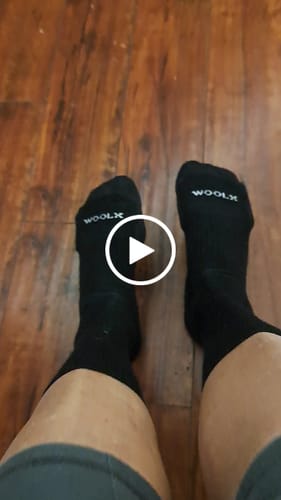 Customer video review of Womens Harbor Crew Sock - Black