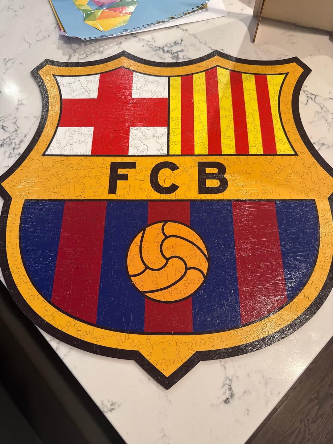 Customer photo review of FC Barcelona® Logo - Wooden Puzzle
