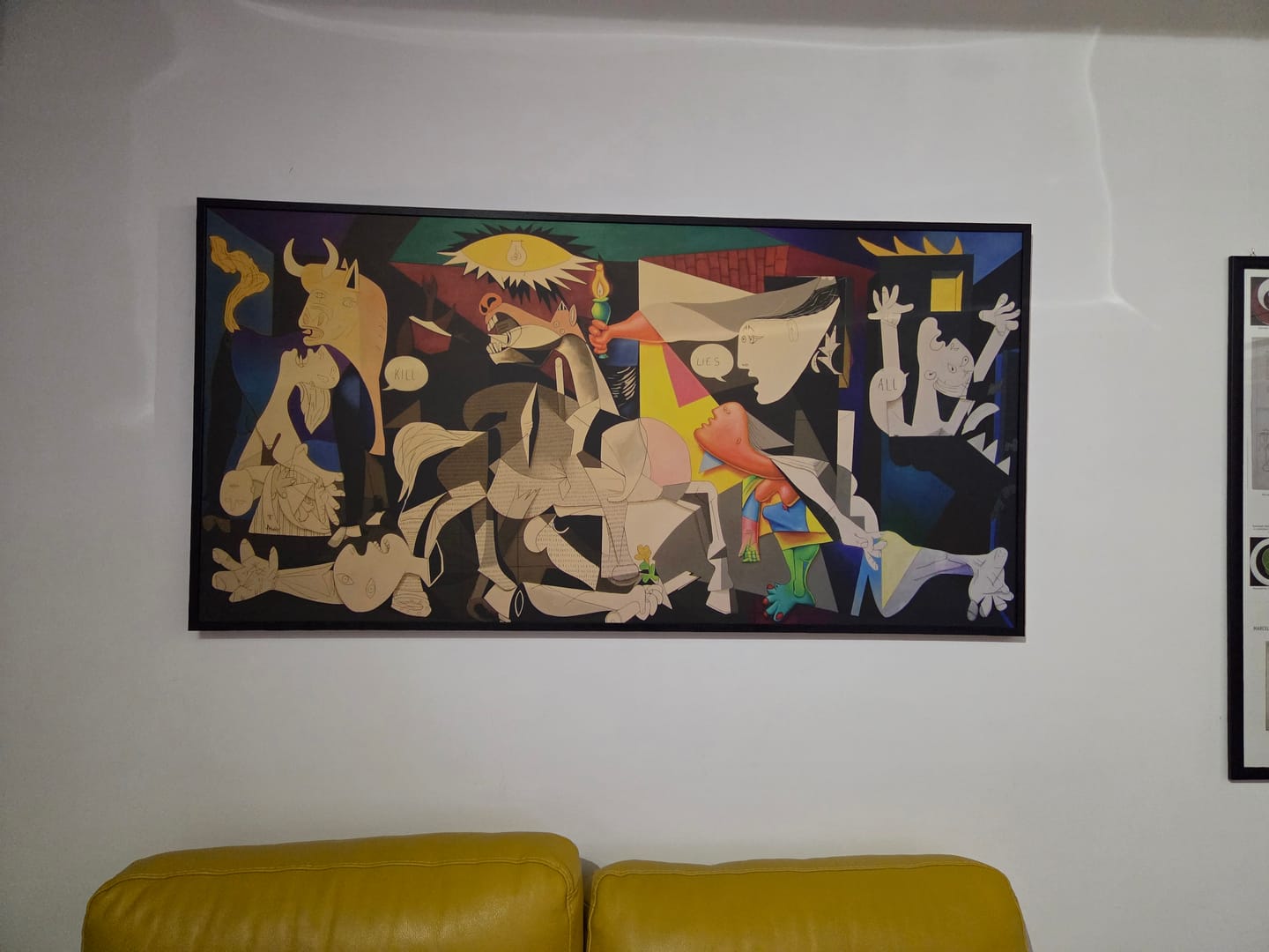 Customer photo review of Guernica di Picasso a colori – Stampa su tela - Arte moderna per arredamento