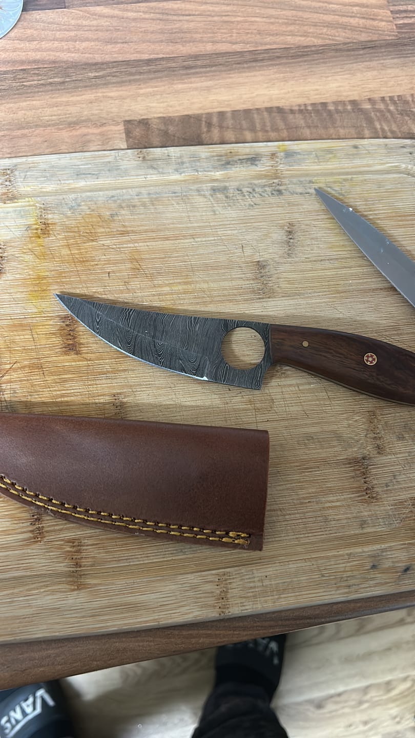 Customer photo review of Mystery Damascus Knife