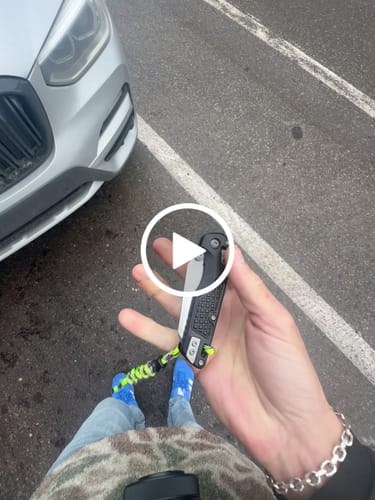 Customer video review of Microtech MSI Mini Black Aluminum 3.25 inch M390MK Power Blade Knife – Made in USA